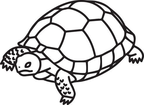 Minimalist Vector Gopher Tortoise Icon for Wildlife Conservation, Nature Education, Environmental Awareness, Animal Protection, Herpetology Studies, Field Guides, Eco-Friendly Branding