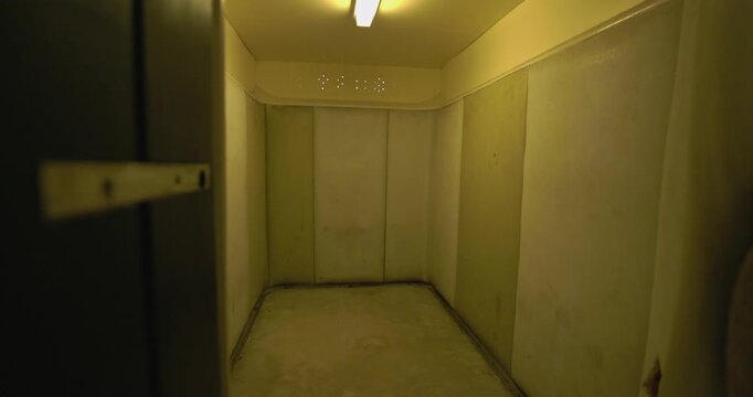 revealing shot of a padded cell for psychiatric patients in Crumlin Road Jail