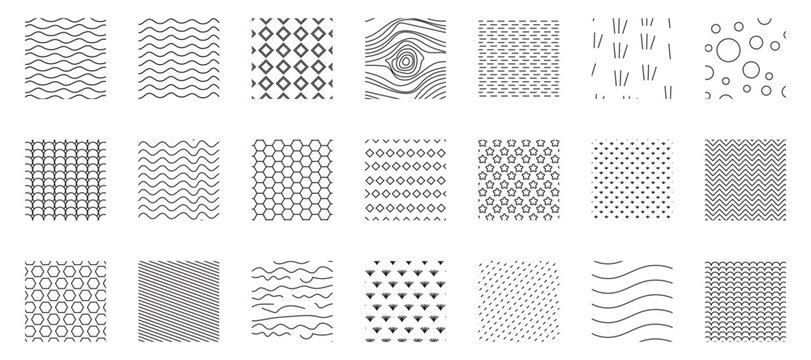 Architectural CAD Hatch Pattern Collection  Landscape Grass Water Stone Pavement Texture Vector Set