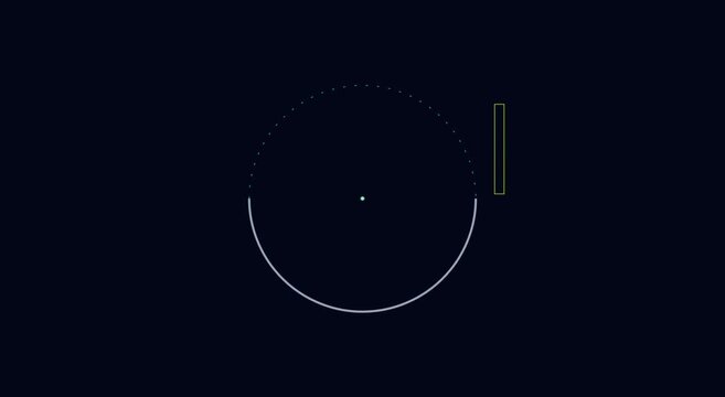 Minimalist circular loading animation with progress bar on dark animation background
