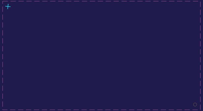 Minimalist dark blue animation background, with animated neon, geometric border