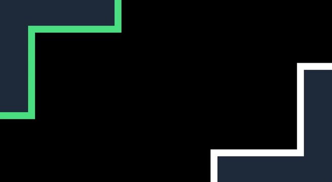 Minimalist geometric frame with neon green and white outlines, dark tech background for gaming overlays, abstract digital border for streaming