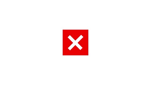 wrong mark white circle icon appearing, size animation, overlay,, alpha channel, 4k video, close, cross, danger, delete, denied, design, effect, erase, error, fail, false, graphic, icon, 
