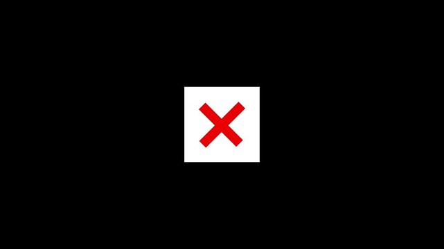 wrong mark white circle icon appearing, size animation, overlay,, alpha channel, 4k video, close, cross, danger, delete, denied, design, effect, erase, error, fail, false, graphic, icon, 