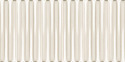 White fluted ceramic wall texture with realistic 3d vertical panel pattern © Anna