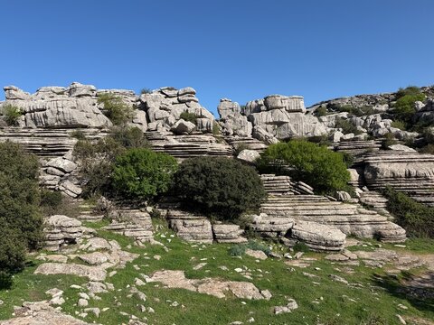 Paisaje k&aacute;rstico en El Torcal de Antequera