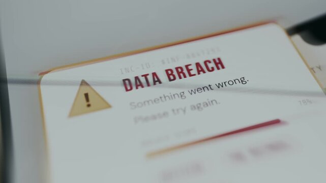 Notification regarding a Data Breach, Something went wrong
