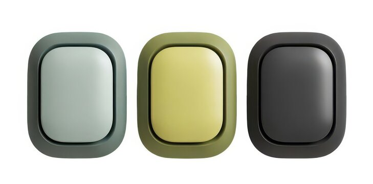 Modern minimalist wall light switch in three color options
