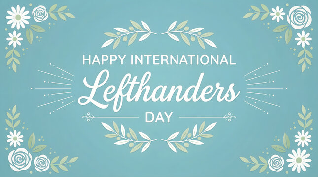 International Lefthanders Day greeting card