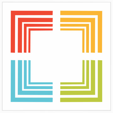 Abstract Geometric Shapes with Four Corners