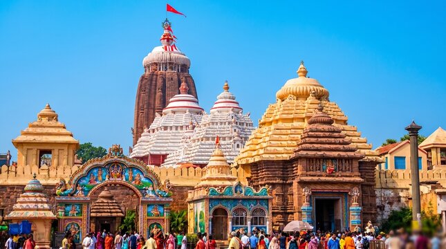 Sri Jagannath Temple in Orissa State of India. Constructed in 1000AD this temple is famous for its Chariot Ritual popularly known as Rath Yatra