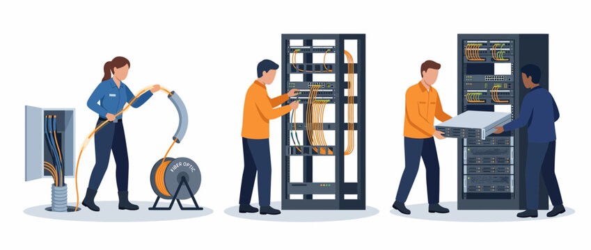 Data Center Infrastructure Maintenance and Fiber Optic Installation