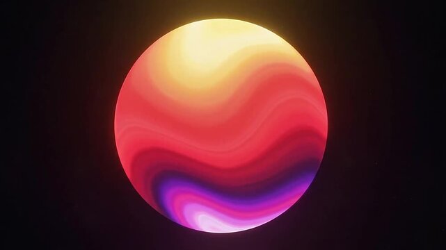 A glowing abstract sphere floats against a dark and empty cosmic background