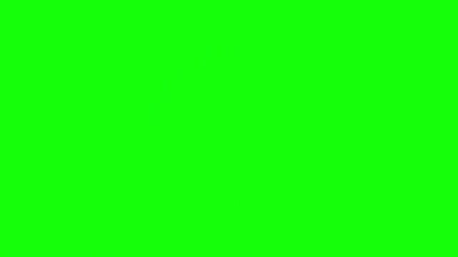 3D light green check mark icon animation for positive feedback on chroma key green background