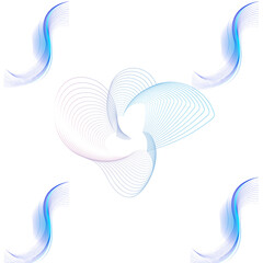 Fototapeta premium abstract blue background with waves