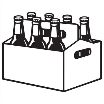 Six pack of bottles in a practical carry case