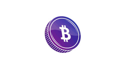 Obraz premium Bitcoin cryptocurrency coin symbol token.