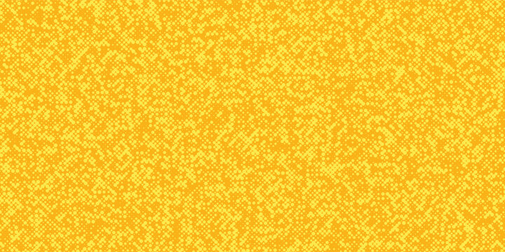 Yellow halftone pattern. Retro comic gradient background. Bright orange pixelated dotted texture overlay. Cartoon pop art faded gradient pattern. Vector backdrop for poster  banner  advertisement