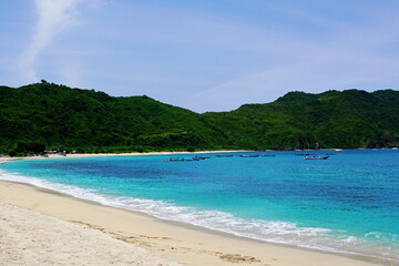 Obraz premium Scenic bay at Selong Belanak Beach on lombok