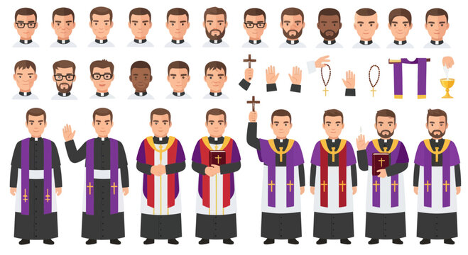 Diverse Clergy Collection: Priests, Ministers, Religious Figures in Vestments