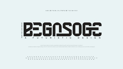 future modern alphabet font. Typography urban style fonts for sport, technology, digital, movie logo design  © Creation