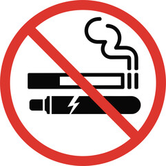 No smoking sign vector illustration, prohibited cigarette warning symbol, health awareness prohibition icon design © Md