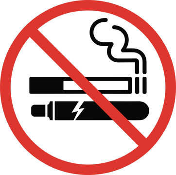 No smoking sign vector illustration, prohibited cigarette warning symbol, health awareness prohibition icon design