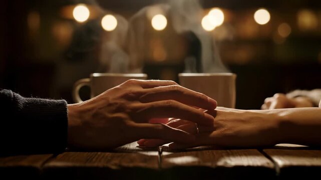 Hands signing documents in a warm office setting