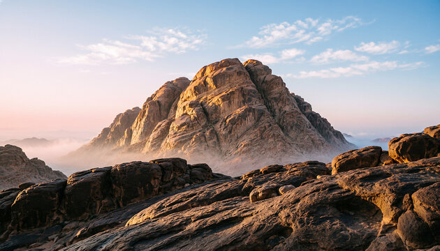 Mount Sinai, Mount Moses in Egypt. Africa