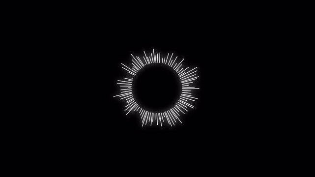 Circle audio equalizer bar music moving animation