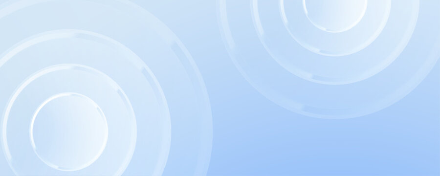 Abstract light blue gradient background with 3D concentric circles