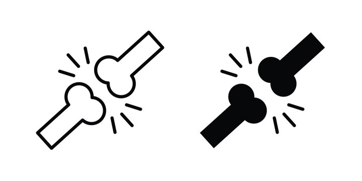 Bones icon pack in line art and flat design style