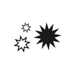 Obraz premium Sparkle Starburst Icon Set Y2K Cute Abstract Geometric Vector Illustration Elements