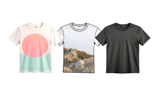 t shirt icons three t shirt icons one flat solid monochrome one thin black outline black and white one full color flat icon pastel color minimal fashion style