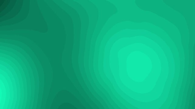 Abstract topographic map contour lines animating in dynamic green teal gradients slow motion background footage.