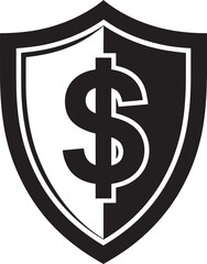 Fototapeta premium Dollar Sign Inside Security Shield Representing Financial Protection Fraud Prevention And Secure Banking For Insurance And Cybersecurity Campaign Design