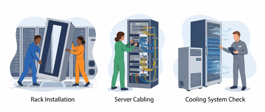 IT Technicians Performing Data Center Engineering and Maintenance