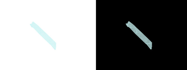 Obraz premium Light Blue Diagonal Torn Paper Strip on White and Black Background