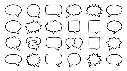 Fototapeta premium Various comic book style speech bubbles for creative designs