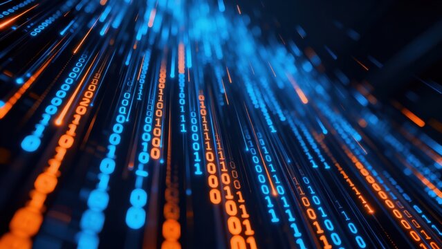 Binary code streams in digital space