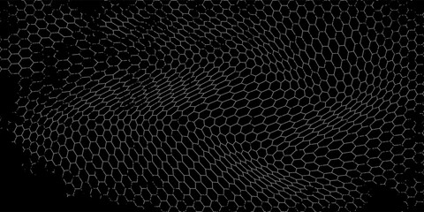 Black wired mesh texture isolated on white background. Metallic or fabric fence, cage or lattice structure. © Hendra