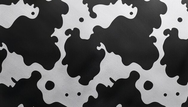Black and white cowhide pattern texture with animal print background abstract