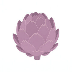 Obraz premium Isolated Purple Artichoke Exotic Vegetable Illustration Clean Minimal Style