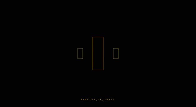 Minimalist gold abstract rectangles motion on animation black background