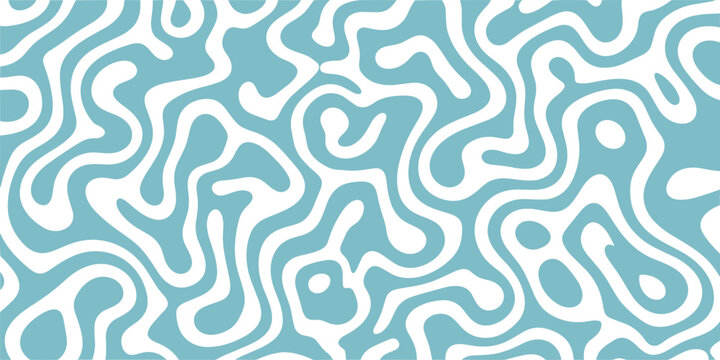 Wavy pattern with irregular shapes in blue and gray checkers creating a fluid texture