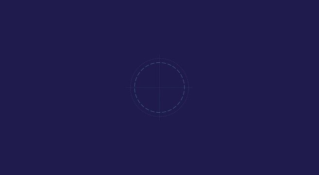 Minimalist hud target reticle animation for futuristic digital interfaces animation