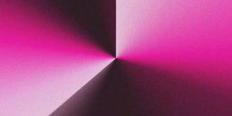 Abstract Conical Metallic Gradient Background with Vibrant Pink and Magenta Grain Texture