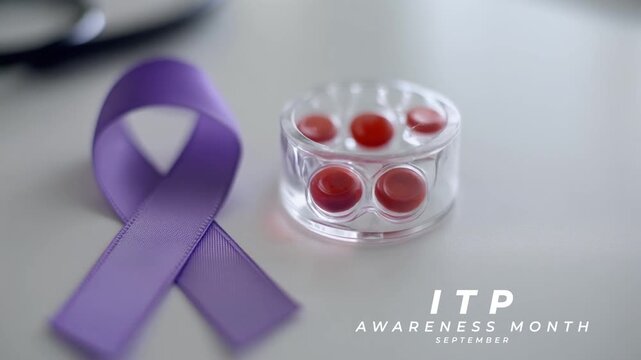 ITP Awareness Month Platelet Disorder Education and Blood Health Support. Animation Video.