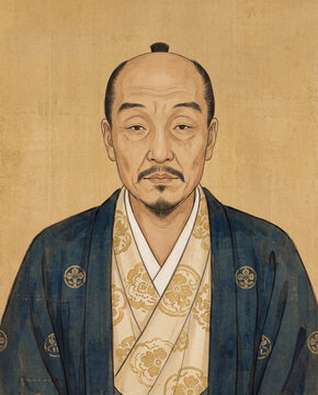 正面を向いた前田利家（生成AI）