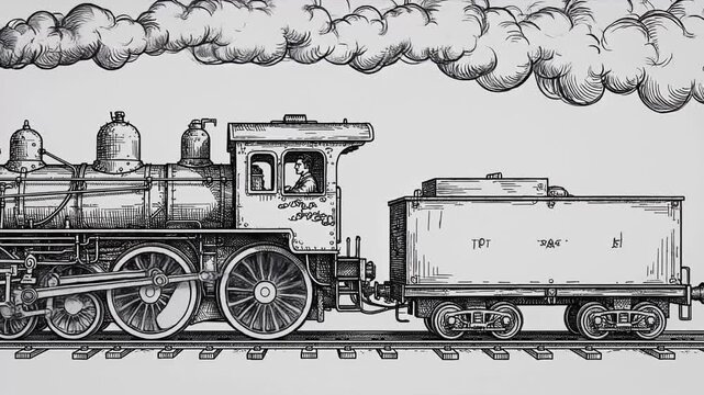 The old train used to run simulation